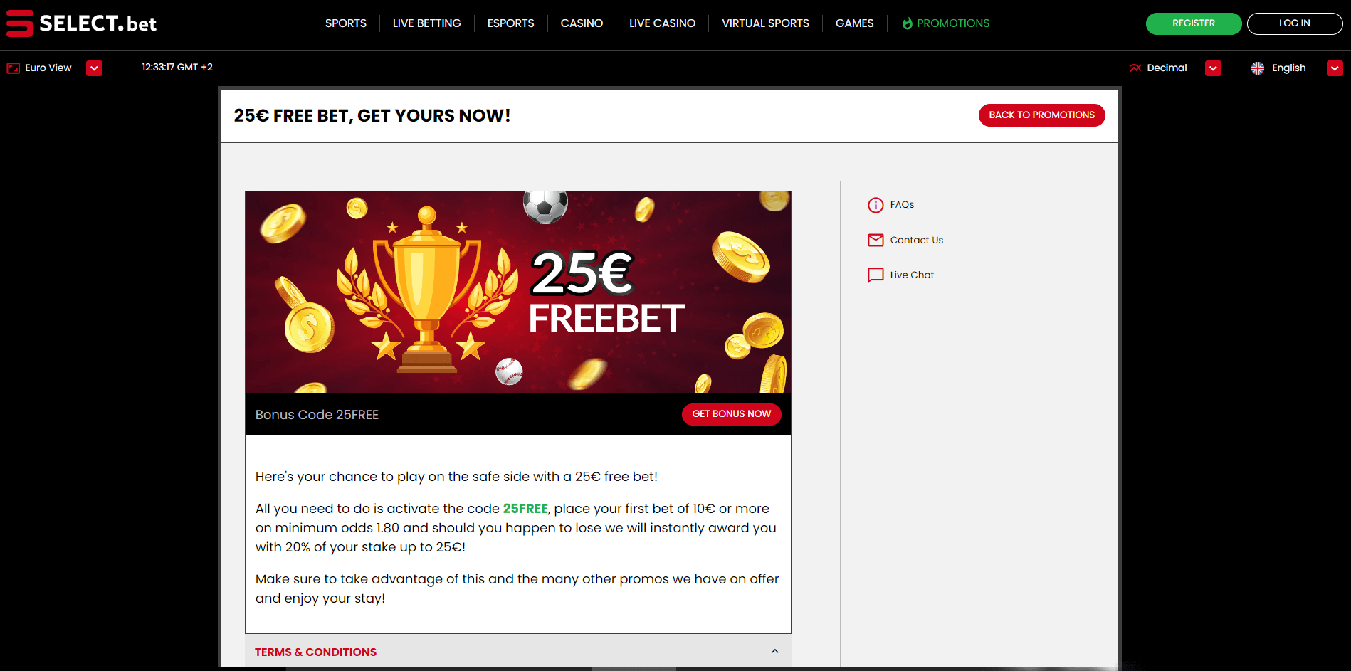 selectBet bonus